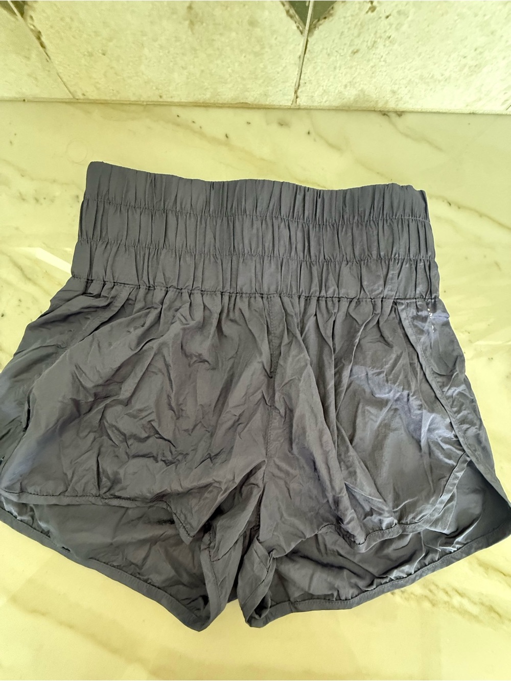 Free People High-Waist Women's Shorts - Slate Gray/purple- Size M